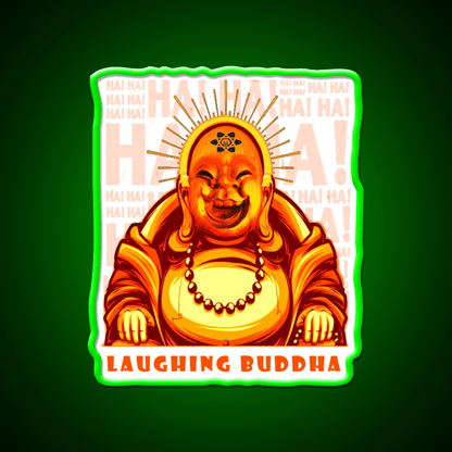 Strains Laughing Buddah Hemp Inspired Green Leaf Led Neon Sign Rgb Color - Shineneon