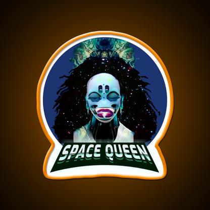 Strains Space Queen Cyberpunk Hemp Inspired Green Leaf Led Neon Sign Rgb Color - LED neon sign view 6