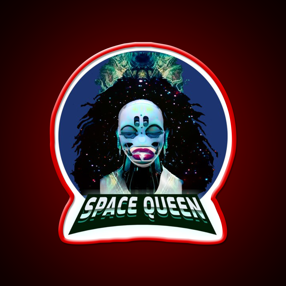 Strains Space Queen Cyberpunk Hemp Inspired Green Leaf Led Neon Sign Rgb Color - LED neon sign view 10