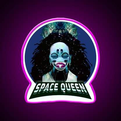 Strains Space Queen Cyberpunk Hemp Inspired Green Leaf Led Neon Sign Rgb Color - Shineneon