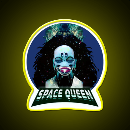 Strains Space Queen Cyberpunk Hemp Inspired Green Leaf Led Neon Sign Rgb Color - Shineneon