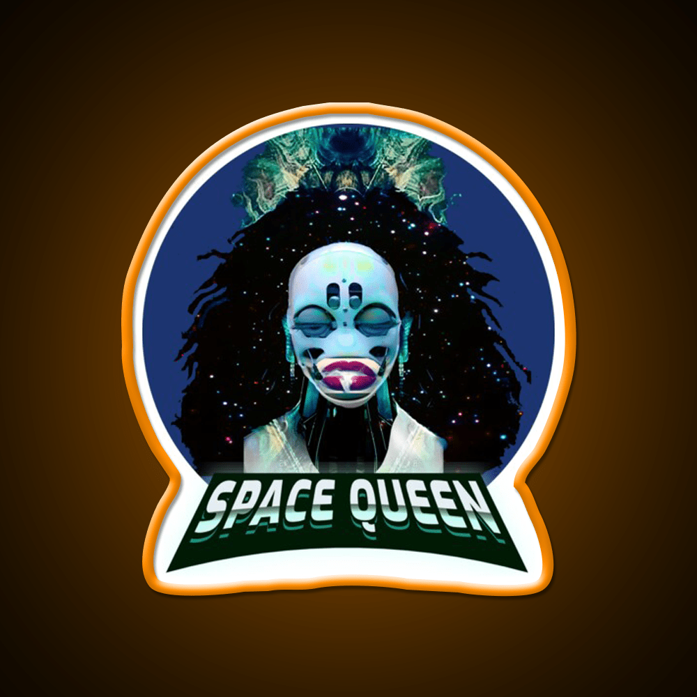 Strains Space Queen Cyberpunk Hemp Inspired Green Leaf Led Neon Sign Rgb Color - Shineneon