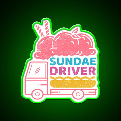Strains Sundae Driver Hemp Inspired Green Leaf Led Neon Sign Rgb Color - LED neon sign view 8