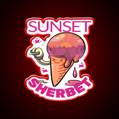 Strains Sunset Sherbet Kawaii Hemp Inspired Green Leaf Led Neon Sign Rgb Color - LED neon sign view 10