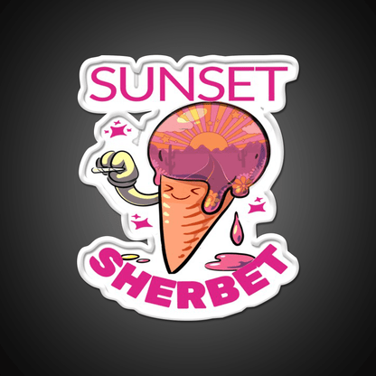 Strains Sunset Sherbet Kawaii Hemp Inspired Green Leaf Led Neon Sign Rgb Color - Shineneon
