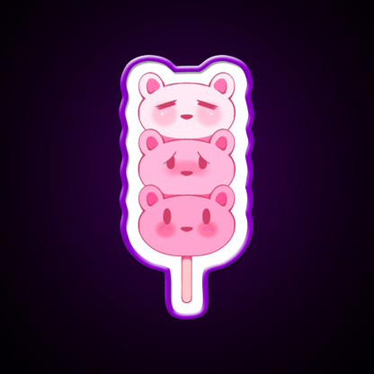 Strawbeary Dango Snack Food Led Neon Sign Rgb Color - Shineneon
