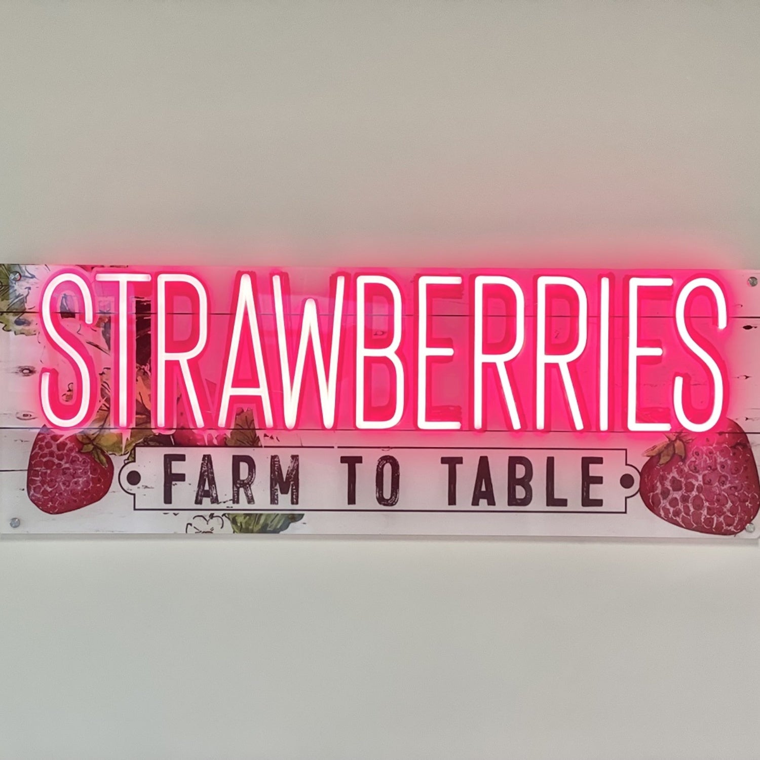 Strawberries Led Neon Sign Wall Art | Shineneon