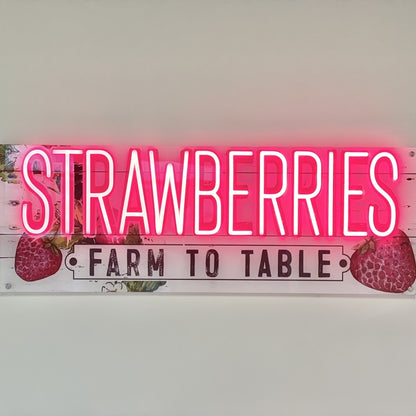 Strawberries Led Neon Sign Wall Art | Shineneon