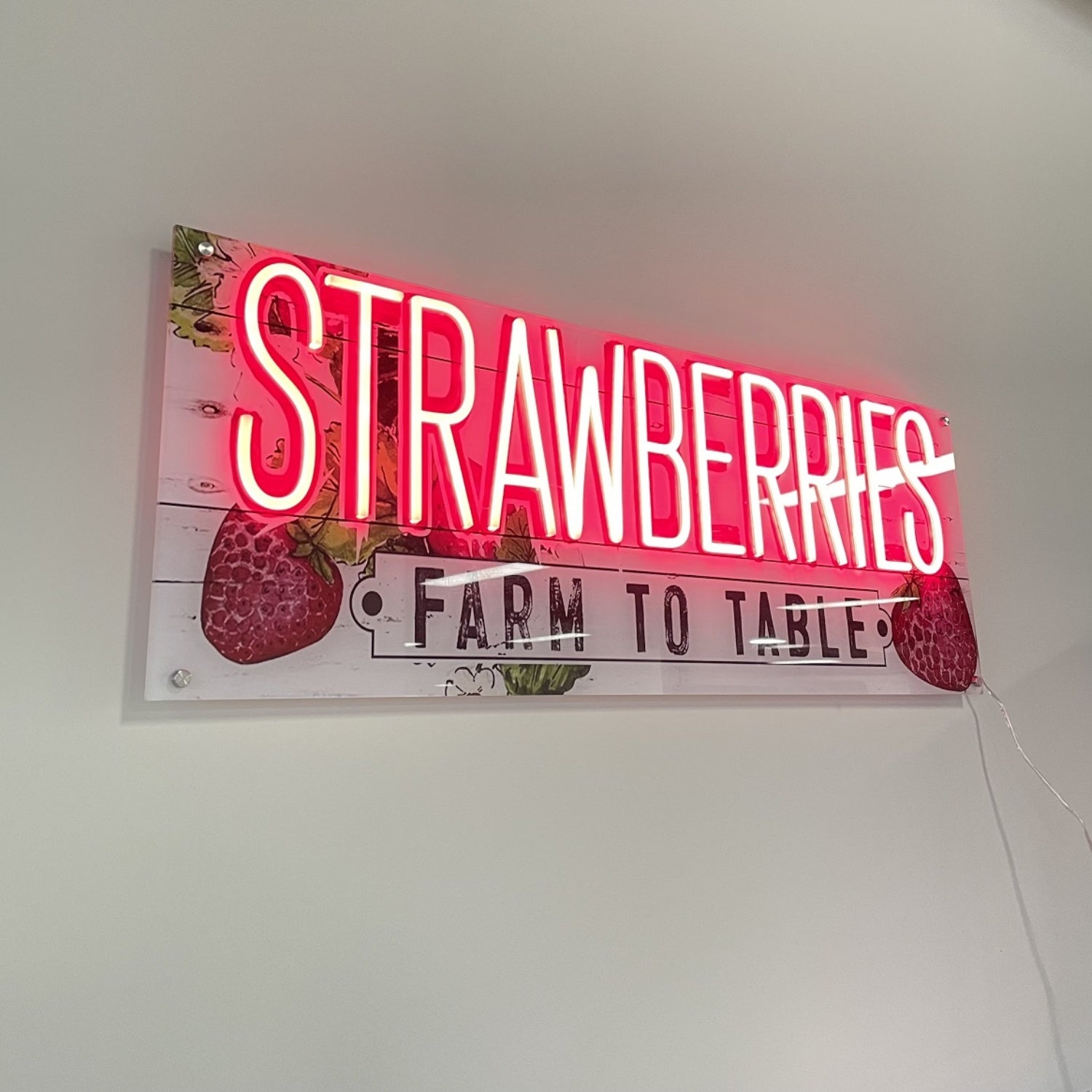 Strawberries Led Neon Sign Wall Art | Shineneon