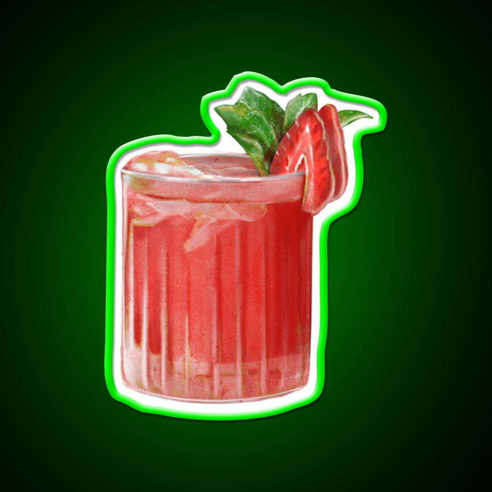 Strawberry Cocktail Bar Decor Led Neon Sign Rgb Color - LED neon sign view 8