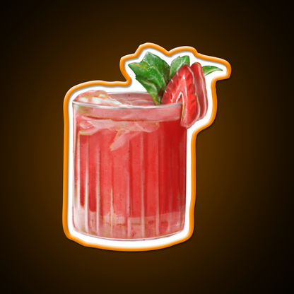 Strawberry Cocktail Bar Decor Led Neon Sign Rgb Color - LED neon sign view 6