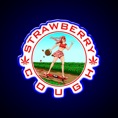 Strawberry Cough Seeds Hemp Inspired Green Leaf Led Neon Sign Rgb Color - Shineneon