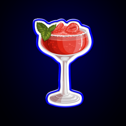 Strawberry Daiquiri Cocktail Bar Decor Led Neon Sign Home Bar Decor Rgb Color - Shineneon