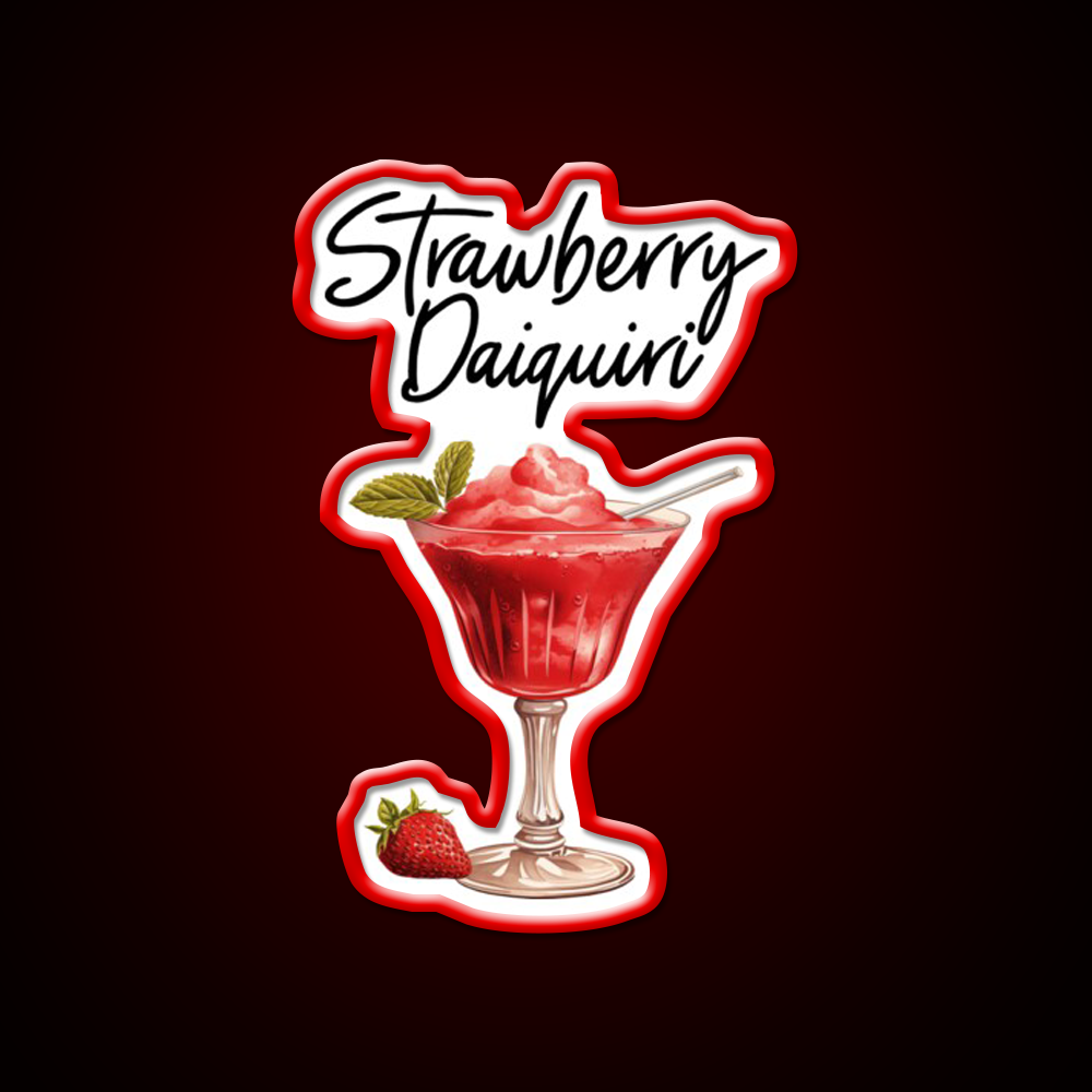 Strawberry Daiquiri Cocktail Bar Decor Led Neon Sign Rgb Color - LED neon sign view 10