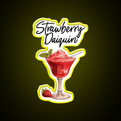 Strawberry Daiquiri Cocktail Bar Decor Led Neon Sign Rgb Color - Shineneon