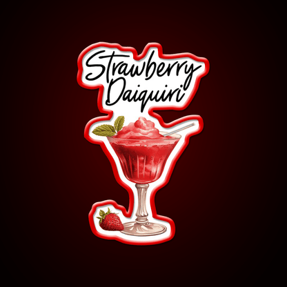 Strawberry Daiquiri Cocktail Bar Decor Led Neon Sign Rgb Color - Shineneon