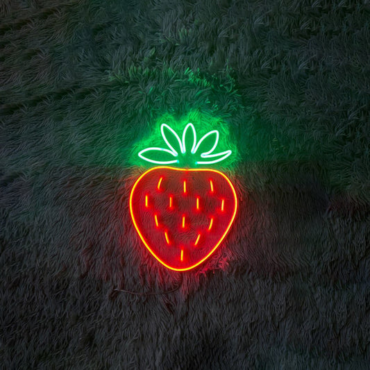 Strawberry Led Sign Wall Decor