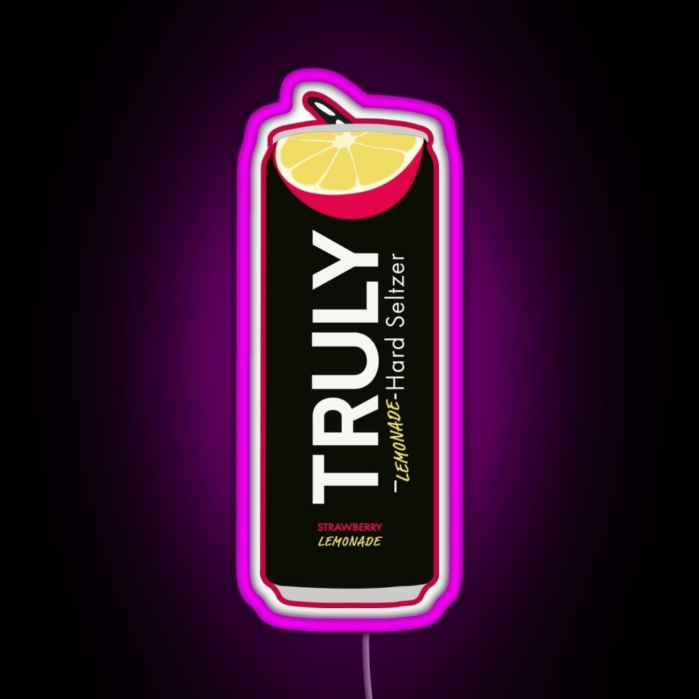 Strawberry Lemonade Truly Rgb Led Neon Sign Pop Wall Art - Shineneon