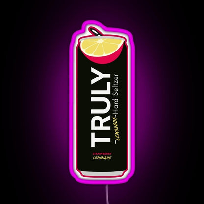 Strawberry Lemonade Truly Rgb Led Neon Sign Pop Wall Art - Shineneon