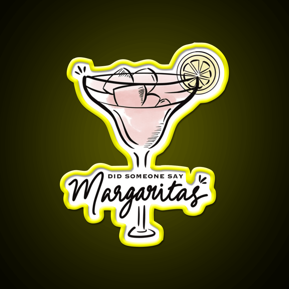 Strawberry Margarita Cocktail Bar Decor Led Neon Sign Rgb Color - Shineneon