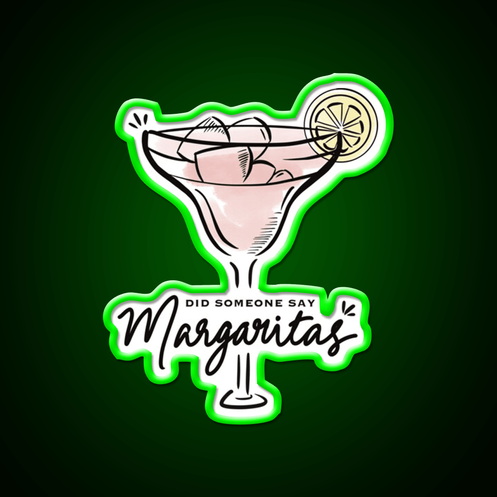 Strawberry Margarita Cocktail Bar Decor Led Neon Sign Rgb Color - Shineneon