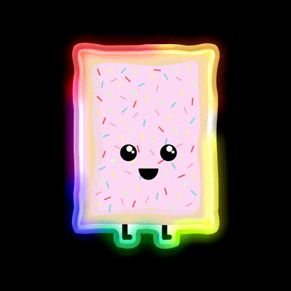 Strawberry Milkshake Pop Tart Snack Food Led Neon Sign Rgb Color - LED neon sign close-up detail