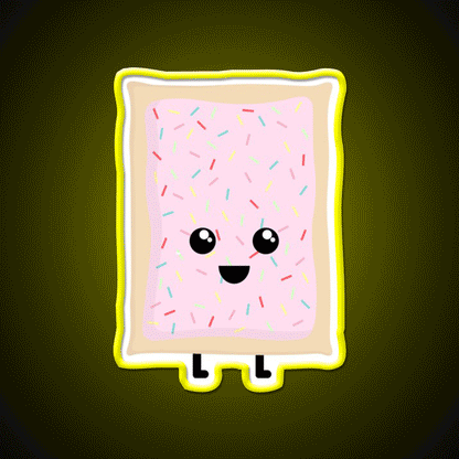 Strawberry Milkshake Pop Tart Snack Food Led Neon Sign Rgb Color - Custom LED neon sign front view