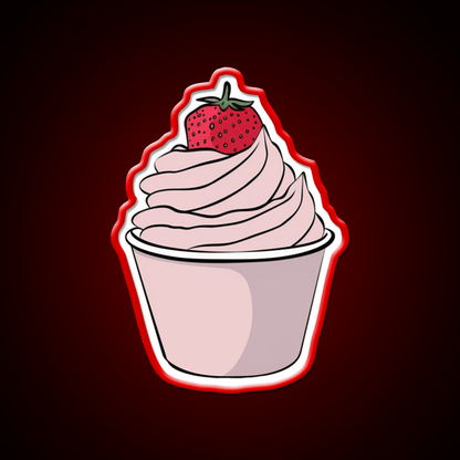 Strawberry Mousse Snack Food Led Neon Sign Rgb Color - Shineneon