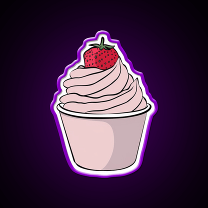 Strawberry Mousse Snack Food Led Neon Sign Rgb Color - Shineneon