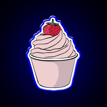 Strawberry Mousse Snack Food Led Neon Sign Rgb Color - Shineneon