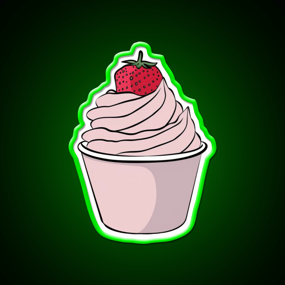 Strawberry Mousse Snack Food Led Neon Sign Rgb Color - Shineneon