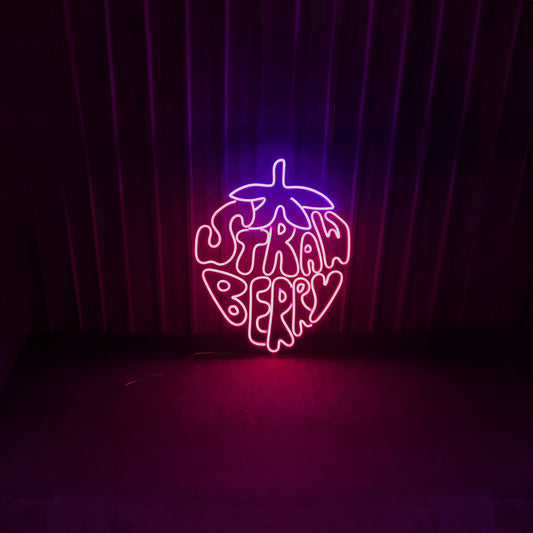 Strawberry Neon Sign Led Sign Wall Decor