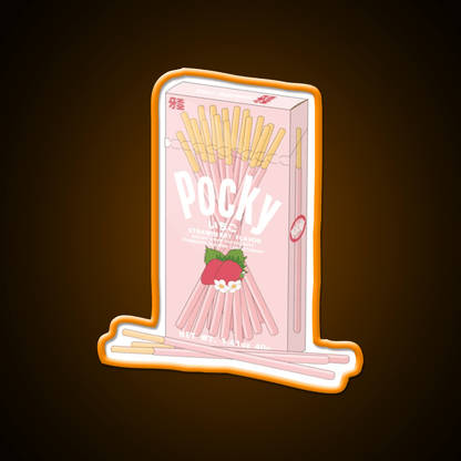 Strawberry Pocky Snack Food Led Neon Sign For Snack Room Rgb Color - Shineneon