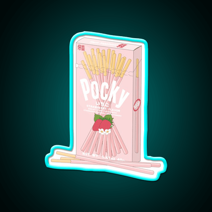 Strawberry Pocky Snack Food Led Neon Sign For Snack Room Rgb Color - Shineneon
