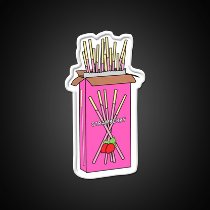 Strawberry Pocky Snack Food Led Neon Sign Rgb Color - Shineneon