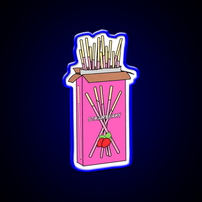 Strawberry Pocky Snack Food Led Neon Sign Rgb Color - Shineneon