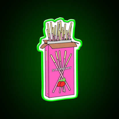 Strawberry Pocky Snack Food Led Neon Sign Rgb Color - Shineneon