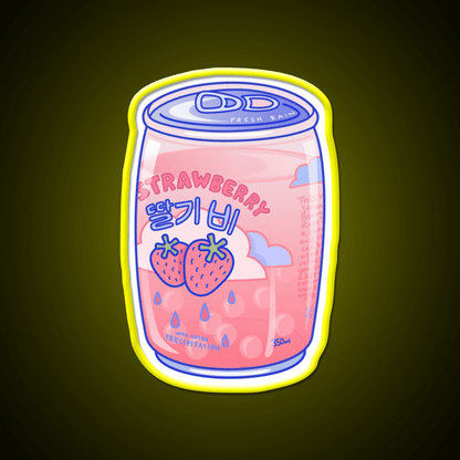 Strawberry Rain Snack Food Led Neon Sign Rgb Color - Shineneon