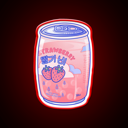 Strawberry Rain Snack Food Led Neon Sign Rgb Color - Shineneon
