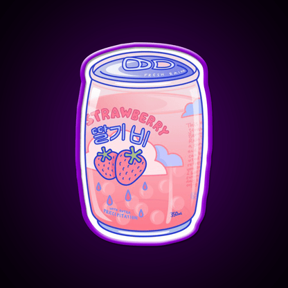 Strawberry Rain Snack Food Led Neon Sign Rgb Color - Shineneon
