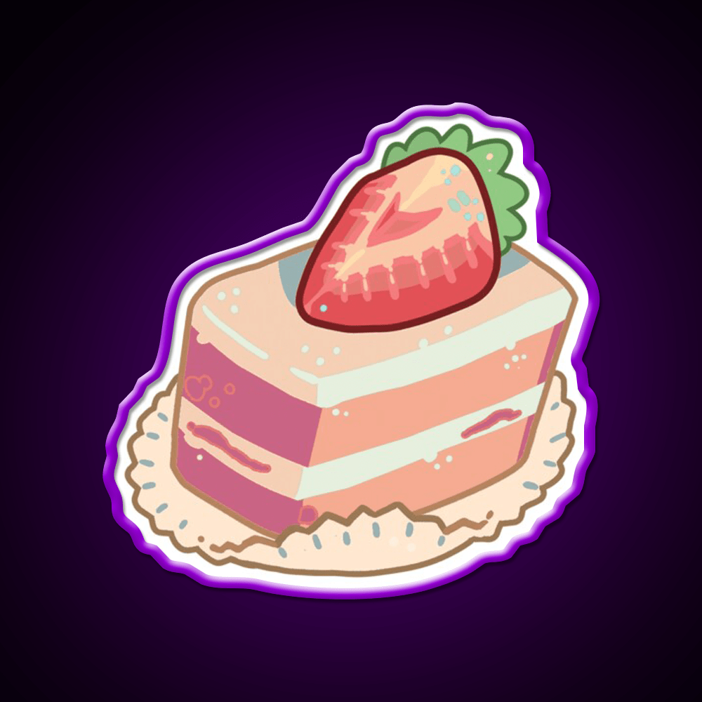 Strawberry Shortcake Food Snack Food Led Neon Sign Rgb Color - Shineneon