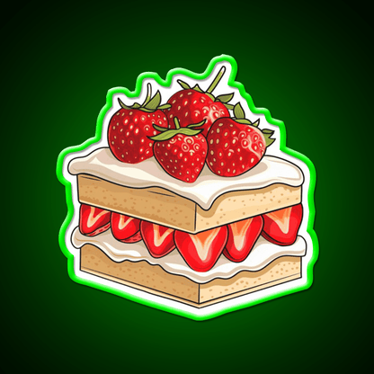 Strawberry Shortcake Snack Food Led Neon Sign Rgb Color - Shineneon