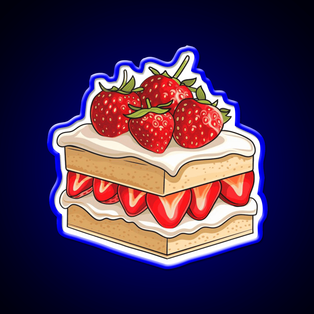 Strawberry Shortcake Snack Food Led Neon Sign Rgb Color - Shineneon