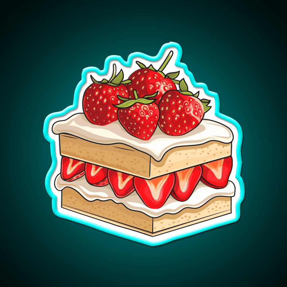 Strawberry Shortcake Snack Food Led Neon Sign Rgb Color - Shineneon