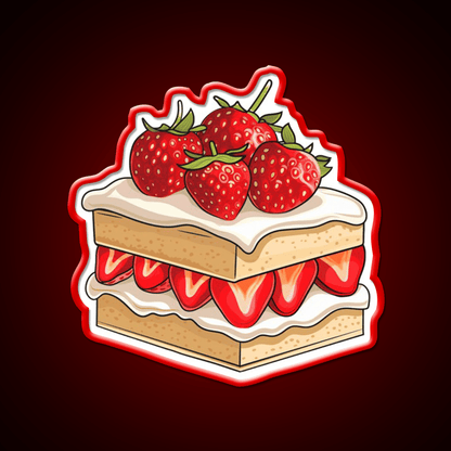 Strawberry Shortcake Snack Food Led Neon Sign Rgb Color - Shineneon