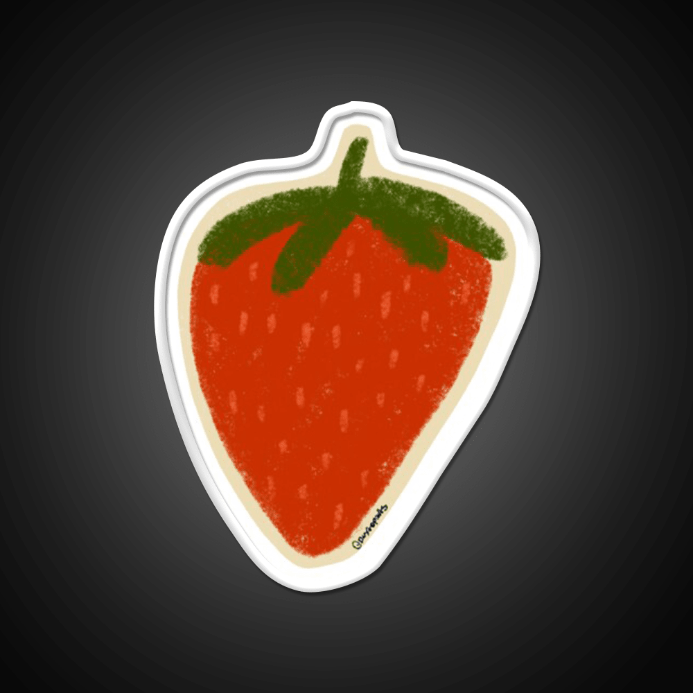 Strawberry Snack Food Led Neon Sign For Snack Room Rgb Color - Shineneon