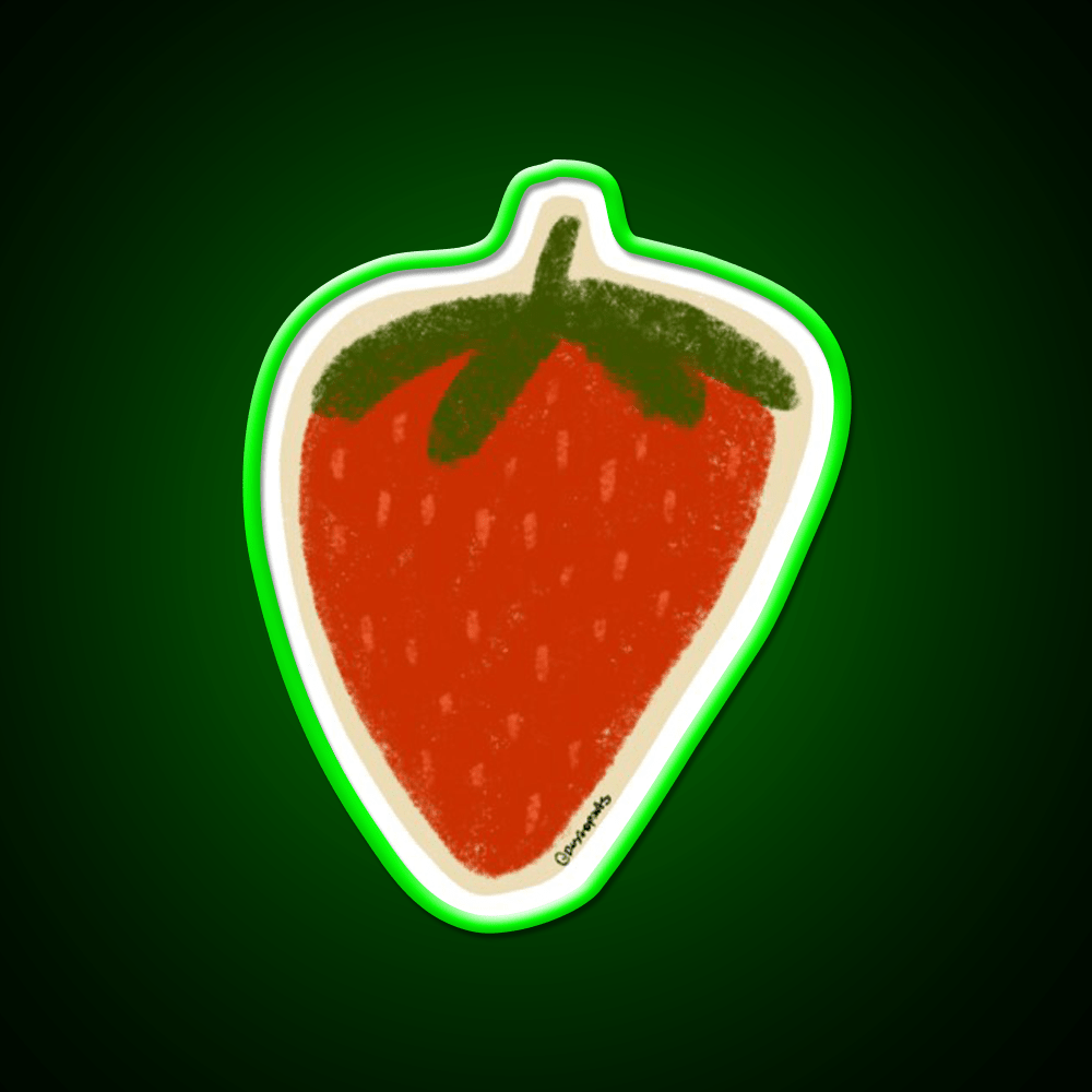 Strawberry Snack Food Led Neon Sign For Snack Room Rgb Color - Shineneon