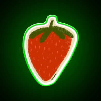 Strawberry Snack Food Led Neon Sign For Snack Room Rgb Color - Shineneon