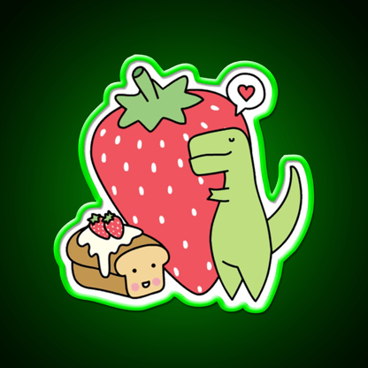 Strawberry Snack Loof Timmy Snack Food Led Neon Sign Rgb Color - Shineneon