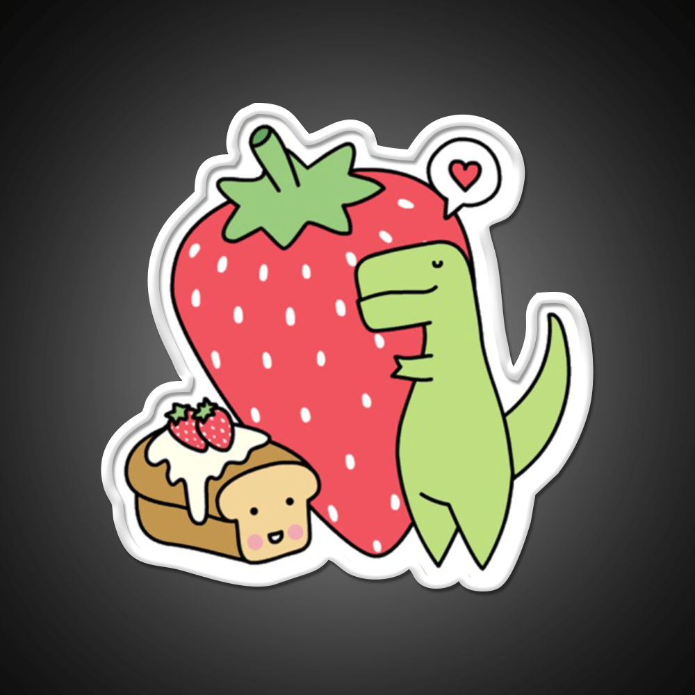 Strawberry Snack Loof Timmy Snack Food Led Neon Sign Rgb Color - Shineneon